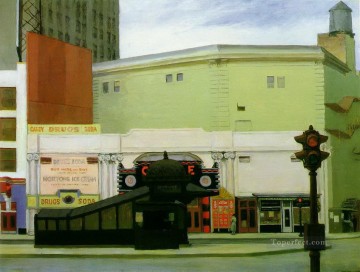 Edward Hopper Painting - the circle theater Edward Hopper